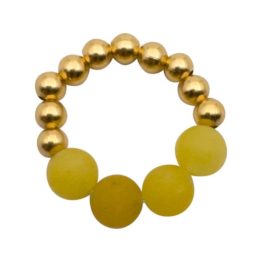 IBU Jewels &mdash; Bo Yellow Jade |&nbsp;Sormus